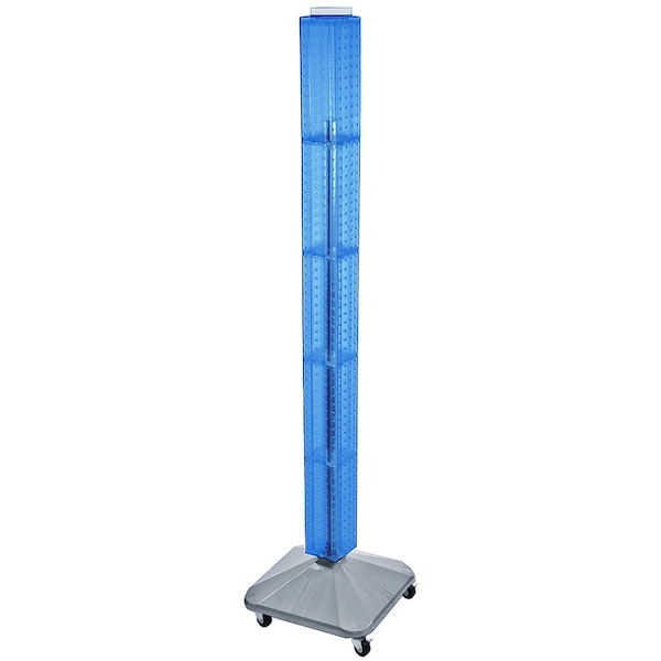 Four-Sided Pegboard Floor Revolving Display Panel Size: 4"W x 60"H